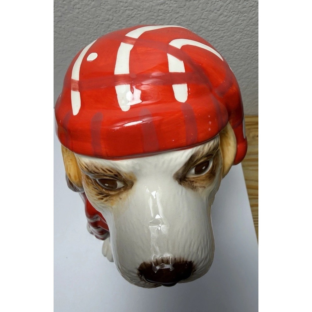 Sleigh Bell Bistro Dog Cookie Treat Jar Beagle Christmas Holiday Decoration - Picture 6 of 10